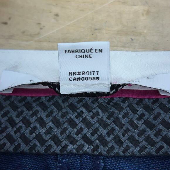 Diane Von Furstenberg DVF Womens Size 2 Genesis Pants Navy Blue Stretch - Picture 10 of 14